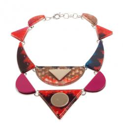 Pre Owned Missoni Geometric Acetate Bib Necklace