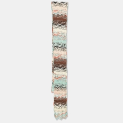 Multicolor Chevron Knit Cotton Blend