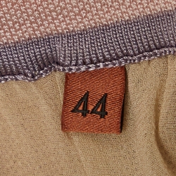 Pre Owned Missoni Pink Striped Lurex Knit Wide-Leg Trousers M