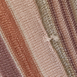 Pre Owned Missoni Pink Striped Lurex Knit Wide-Leg Trousers M