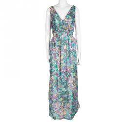 Pre Owned Missoni Multicolor Printed Sleeveless Maxi Dress S