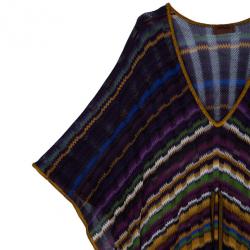 مملوكة مسبقًا Missoni Purple Crochet Knit Long Beach Dress M