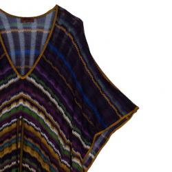 مملوكة مسبقًا Missoni Purple Crochet Knit Long Beach Dress M