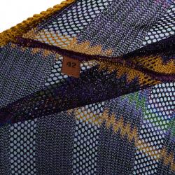 مملوكة مسبقًا Missoni Purple Crochet Knit Long Beach Dress M