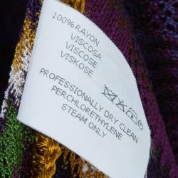 مملوكة مسبقًا Missoni Purple Crochet Knit Long Beach Dress M