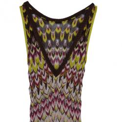 Pre Owned Missoni Ruffled Crochet Knit Dress M