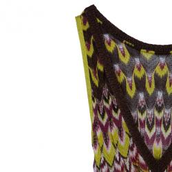 Pre Owned Missoni Ruffled Crochet Knit Dress M