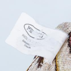 Pre Owned Missoni Ruffled Crochet Knit Dress M