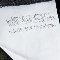 Pre Owned Missoni Multicolor Wool Wave Pattern Belted Dress L