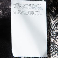Pre Owned Missoni Patterned Perforated Knit Box Pleat Detail Maxi Skirt M