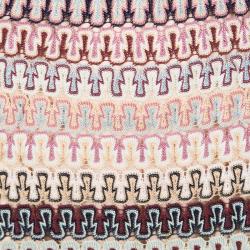 Pre Owned Missoni Multicolor Patterned Perforated Knit Cardigan and Skirt Set L