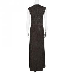 Pre Owned Missoni Multicolor Lurex Knit V-Neck Sleeveless Maxi Dress S