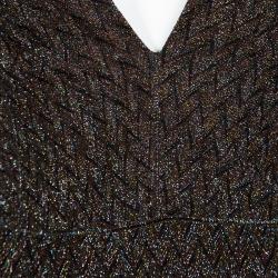 Pre Owned Missoni Multicolor Lurex Knit V-Neck Sleeveless Maxi Dress S