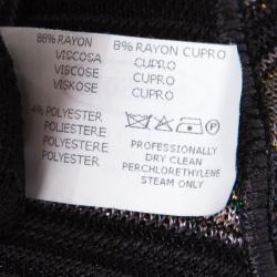 Pre Owned Missoni Multicolour Striped Lurex Knit Long Sleeve Top L