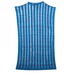 Pre Owned Missoni Mare Blue Chevron Pattern Cutout Knit Beach Cover Up Maxi Dress M