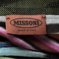 Pre Owned Missoni Multicolor Patterned Knit Cross Back Sleeveless Crop Top M