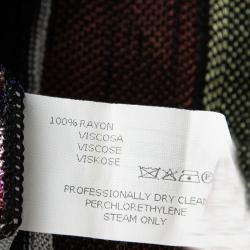 Pre Owned Missoni Multicolor Patterned Knit Cross Back Sleeveless Crop Top M