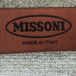Missoni Multicolor Striped Lurex Knit Long Sleeve Top M