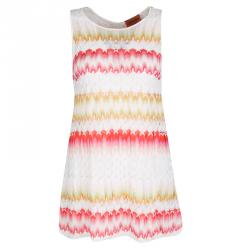 Pre Owned Missoni Multicolor Perforated Knit Long Tank Top S