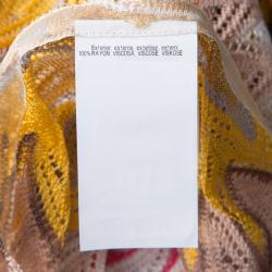 Pre Owned Missoni Multicolor Patterned Perforated Knit Kaftan Top S