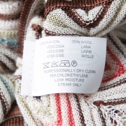 Pre Owned Missoni Multicolor Chevron Knit Cutout Tie Detail Sleeveless Top M