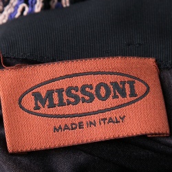 Pre Owned Missoni Multicolor Perforated Textured Knit Sleeveless Dress S