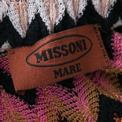 Missoni Mare Multicolor Chevron Pattern Knit Strapless Sirmione Playsuit S
