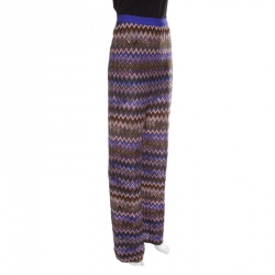 Missoni Multicolor Chevron Knit Elasticized Waist Pants L