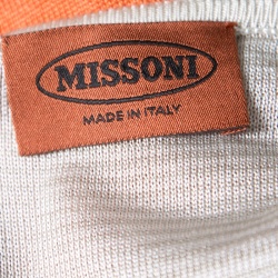 Pre Owned Missoni Multicolor Striped Knit Sleeveless Maxi Dress L