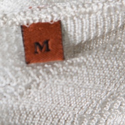 Pre Owned Missoni Multicolor Patterned Knit Draped Open Front Long Cardigan M