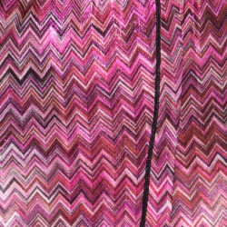 Pre Owned Missoni Mare Pink Chevron Pattern Lurex Knit Faux Wrap Skirt S