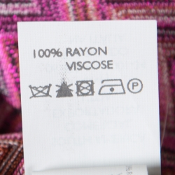 Pre Owned Missoni Mare Pink Lurex Chevron Pattern Knit Faux Wrap Crop Top S