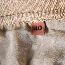 Pre Owned Missoni Metallic Gold Tiered Ruffle Detail Maxi Skirt S