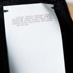 Pre Owned Missoni Metallic Black Knit Front Open Long Cardigan M