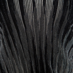 Pre Owned M Missoni Monochrome Lurex Knit Dolman Sleeve Top S