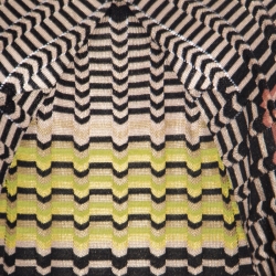 Pre Owned Missoni Multicolor Perforated Lurex Knit Dolman Sleeve Top S