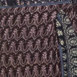 Pre Owned Missoni Multicolor Perforated Knit Short Sleeve Wrap Dress M