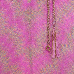 Pre Owned Missoni Pink Zig Zag Patterned Lurex Knit Sleeveless Maxi Dress S