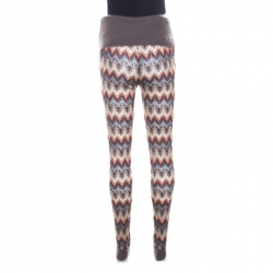 Pre Owned Missoni Multicolor Perforated Knit Fold Over Waist Detail Jogger Pants S
