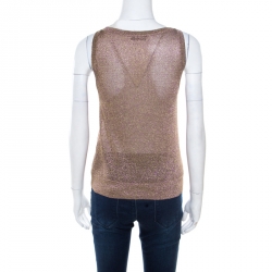 Pre Owned Missoni Multicolor Metallic Knit Sleeveless Tank Top S
