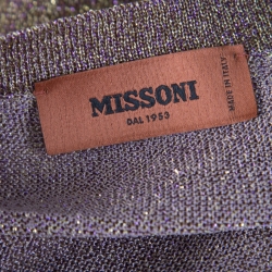 Pre Owned Missoni Multicolor Metallic Knit Sleeveless Tank Top S