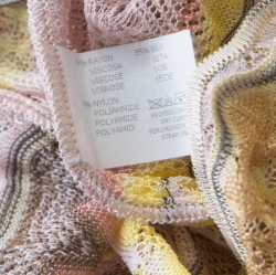 Pre Owned Missoni Multicolor Perforated Knit Cardigan S