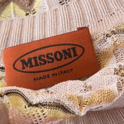 Pre Owned Missoni Multicolor Perforated Knit Sleeveless Top M