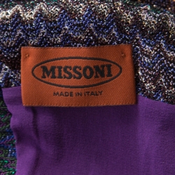Pre Owned Missoni Multicolor Lurex Knit Sleeveless Maxi Dress M