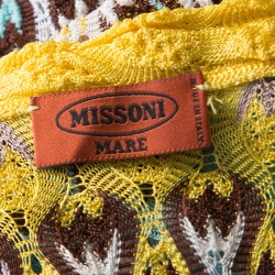 Pre Owned Missoni Mare Multicolor Perforated Knit Beach Cover-Up Kaftan S