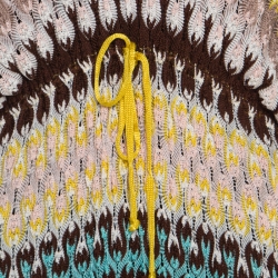 Pre Owned Missoni Mare Multicolor Perforated Knit Beach Cover-Up Kaftan S