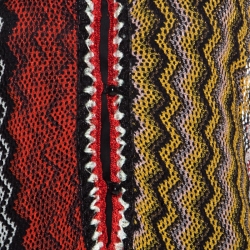 Pre Owned Missoni Mare Multicolor Chevron Pattern Perforated Lurex Knit Beach Cover Up Kaftan S