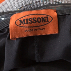 Pre Owned Missoni Multicolor Irregular Striped Lurex Knit Sleeveless Maxi Dress S