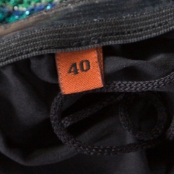 Pre Owned Missoni Multicolor Irregular Striped Lurex Knit Sleeveless Maxi Dress S