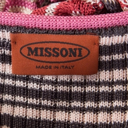 Pre Owned Missoni Multicolor Perforated Patterned Knit Tunic M